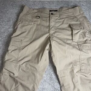 511 Tactical Pants Mens 36x30 Tan Cargo Straight Khakis Ripstop Tactical Twill